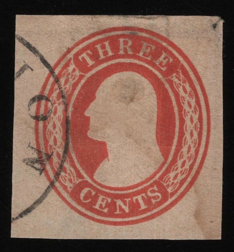 #U9 3c Washington, Cut Square, Used **ANY 5=FREE SHIPPING** - Image 1 of 1