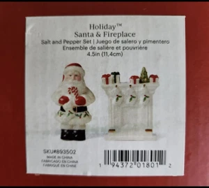 WEIHNACHTEN URLAUB SANTA LENOX KAMIN SALZ & PFEFFER SET NEU IM KARTON 4,5 ZOLL NEU - Bild 1 von 4