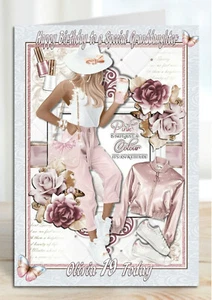 Personalised birthday card Trendy Young Lady Daughter granddaughter sister niece - Picture 1 of 2