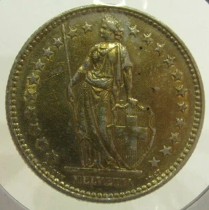 1939 Swiss 2 Francs 83.5% Silver Coin - Switzerland - Picture 1 of 2
