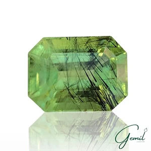 Certified 12.41 Carat Rutile Peridot Ludwigite Inclusion Loose Gemstone Pakistan - Picture 1 of 22