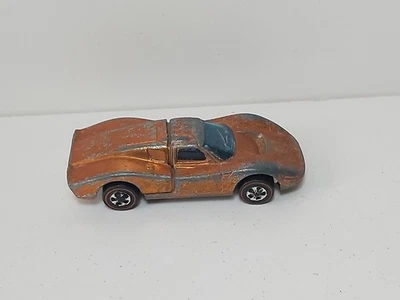 Hot Wheels Redline 1969 Ford MK IV Metallic Orange/gold  Copper Colour Playworn  - Image 1 of 4
