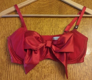 Bright Red With Bow- Victoria's Secret Dream Angels Pushup Without Padding 34D - Picture 1 of 15