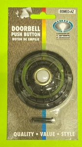 CRAFTMADE BSMED-AZ LIGHTED DOORBELL PUSH BUTTON BRONZE / BROWN FINISH LEAVES - Picture 1 of 4