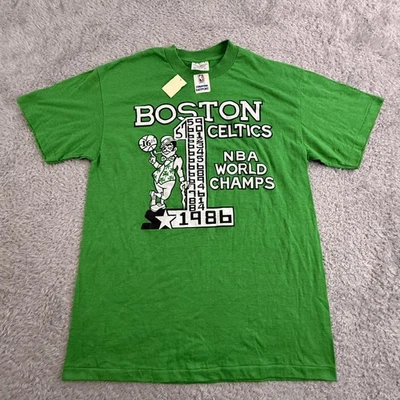 Vintage Boston Celtics Shirt Mens Large Green NBA Basketball 1986 Champs Starter - Image 1 of 4