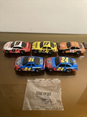 Lot Of 5 Life Like NASCAR Slot Cars And Tune Up Kit - Image 1 of 4