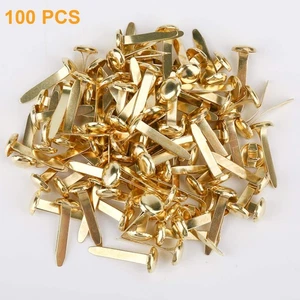 Brass Fasteners 100 Mini Brads (20 x 8mm) for Crafts, Scrapbooking & Cards - Picture 1 of 5
