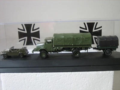Bundeswehr MAN 630 Roco 712 + Anhänger + Märklin VW 181 Kübel - Diorama Showcase - Bild 1 von 4