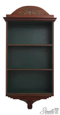 70667: Vintage Adams Paint Decorated Mahogany Hanging Shelf - Image 1 of 4