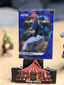 2025 Prizm Baseball Braylon Doughty Blue Cracked Ice Prizm Cleveland Indians - Picture 1 of 2