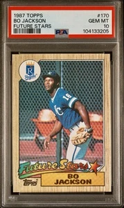 1987 Topps BO JACKSON Future Stars RC Rookie #170 Royals PSA 10 GEM MINT - Picture 1 of 2