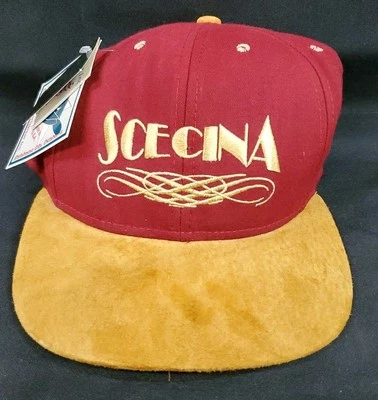 Gorra Sombrero Scecina Memorial High School Crusader Cuero Billete Nuevo Con Etiquetas Años 90 ** Foto 1 de 4
