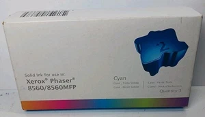 Premium Xerox Phaser 8560 8560MFP Cyan Solid Ink 3 Sticks  New Sealed - Picture 1 of 4