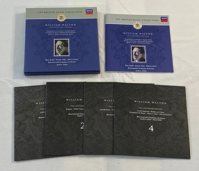 THE BRITISH MUSIC COLLECTION WILLIAM WALTON CENTENARY EDITION 4 CD BOX SET (NM) - Image 1 of 4