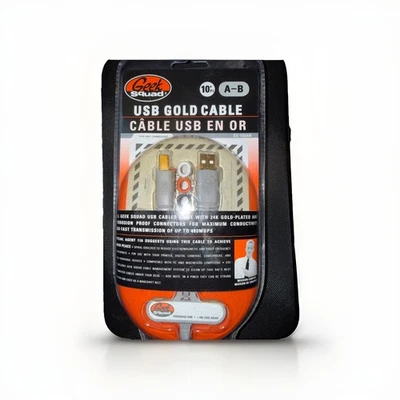 Geek Squad USB Gold Cable USB EN OR 10' NEW in Package A-B GS-10UAB - Image 1 of 2