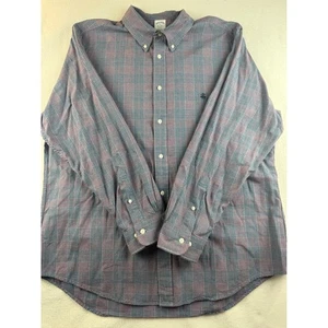 Camicia Brooks Brothers Regent a quadri con bottoni manica lunga XXL - Foto 1 di 9