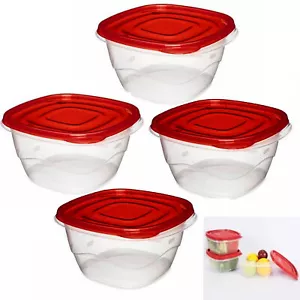 4 Pc Meal Prep Food Containers BPA Free Reusable Salad Bowl Storage 40oz 1200ml - Picture 1 of 1