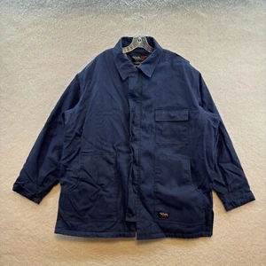 Walls FR Fire Resistant Work Wear Jacket 2XL XXL Mens Navy Blue Uniform Lined - Picture 1 of 13