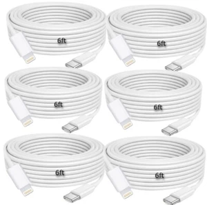 USB C Charger Block 20W Fast iPhone Charging Cable 6FT Cord for iPhone 16/15/14 - Picture 1 of 10