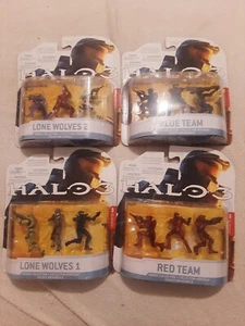 Rare Sealed McFarlane HALO Lone Wolves Red Blue Team Complete Heroic collection - Imagen 1 de 24