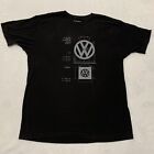 Genuine Volkswagen VW Driver Gear XL Black Logo Specifications T-Shirt Tee
