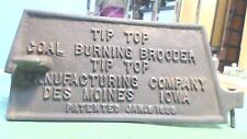 Vintage---TIP TOP--COAL BURNING Stove Door-- 1928--Des Moines, IOWA- Patented