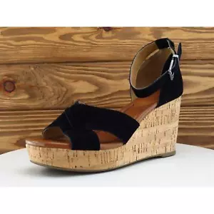 Crown Vintage Size 8 Platform Heel Black Leather M Width Chalina - Picture 1 of 10