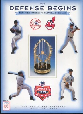 New York Yankees 1997 AL Division Series Program Team Photo Included Near Mint - Image 1 of 2
