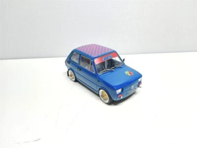 Fiat 126 Abarth Tuning Blu del 1972 - 1/18 Artigianale base MCG - Immagine 1 di 4