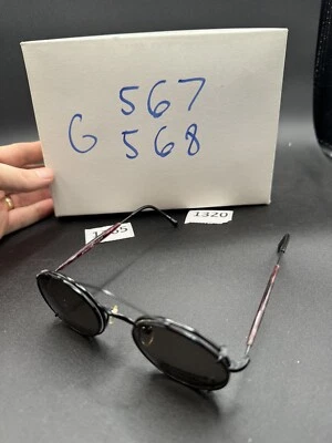 Vintage Revolution Eyeglass Frame Clip On Sunglasses Re 010 Round Aviator 50mm - Image 1 of 4