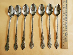 Vajilla de acero inoxidable Northland Japón 7 cucharas de té helado mango martillado - Imagen 1 de 2
