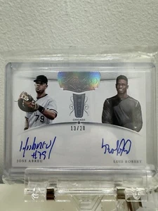 2018 Panini Flawless Luis Robert Jose Abreu Dual Auto Silver #13/20 - Bild 1 von 4