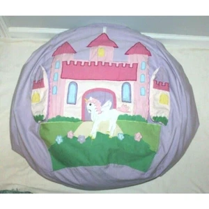 UNICORN Bean Bag Chair Castle Purple 30" Girls Seat Fun Cushion Princess CP - Picture 1 of 9