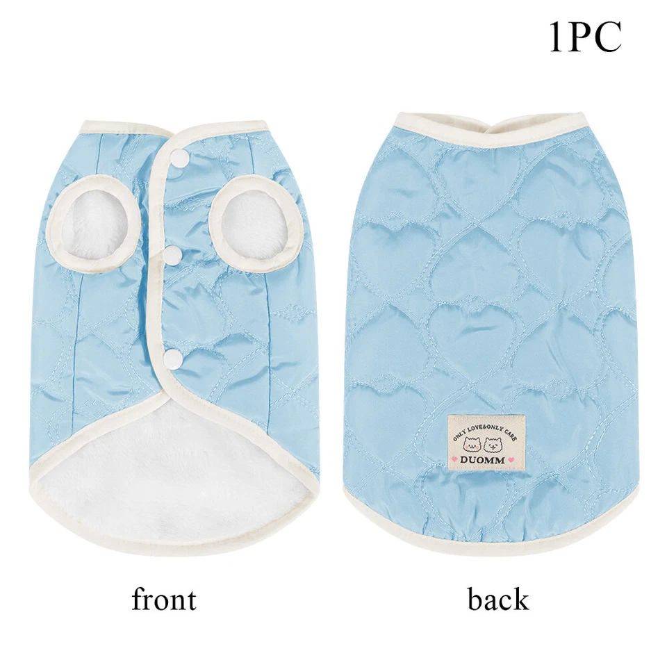 Cachorro Gato Chaleco Forrado de Vellón Chihuahua Gato Perro Chaqueta Tanque Ropa Invierno Cálido - Foto 1 de 4