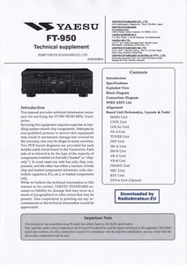 Service Manual-Anleitung für Yaesu FT-950  - Bild 1 von 1