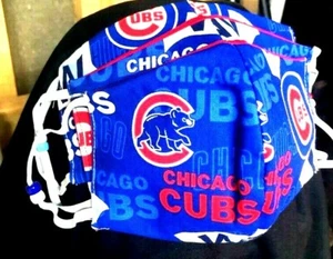 ***Chicago Cubs*** WENDE-Gesichtsmaske aus Baumwolle (Handarbeit) - Bild 1 von 6