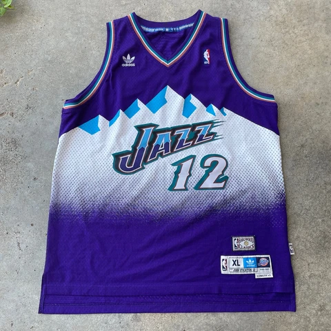 Adidas NBA Hardwood Classics Utah Jazz John Stockton Jersey Throwback Retro XL Cover