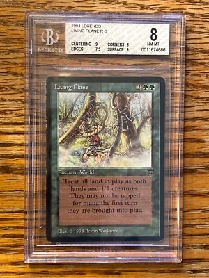 Living Plane MTG Legends BGS Grade 8/7.5/8/9 “8” NM-MT Beauty (RG) 4RCards - Image 1 of 4