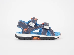 Boys Timberland Mad River 43881 Navy Leather 2 Strap Casual Toddlers Sandals - Picture 1 of 6