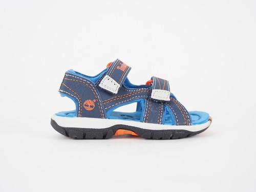 Sandali casual per bambini Timberland Mad River 43881 in pelle blu scuro 2 cinturini