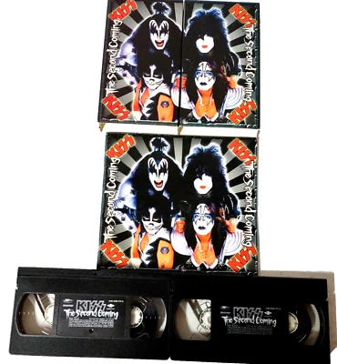 KISS The Second Coming VHS 2-Tape Set + 35 Page History Book Ace Gene Peter Paul - Image 1 of 4