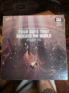 John F Kennedy Vintage Vinyl Record Album Four Days That Shocked The World - Picture 1 of 6
