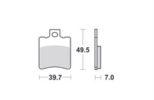 Coverings brake SBS 143 HF Malaguti F12 Phantom Rst. 2006 Air E2 (Zjm46) 50