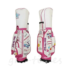 Blue Tee Golf Woman Smile & Card Caddies Bag White Pink 8.5 Type 46in compatible - Picture 1 of 8