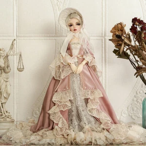 1/4 BJD Puppe Neuauflage Ball gelenkt Mädchen + wechselbare Augen + Kleidung + Perücke KOMPLETTES SET - Bild 1 von 11