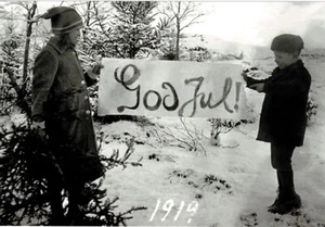 God Jul Swedish Merry Christmas photo 1911 reprint 4x6 - Picture 1 of 1