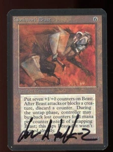 SIGNIERT 1993 Alpha Clockwork Beast ~ Vintage MTG/Magic ~ NEAR MINT+ Zustand - Bild 1 von 2