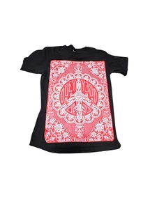 Vintage Obey  Men’s Black Red Print T Shirt Tee Sz Medium  - Picture 1 of 4