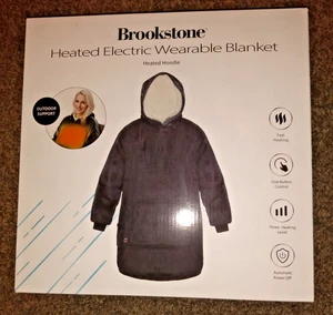 Brookstone Heated Electric Wearable Blanket /Heated Hoodie New In Box - Picture 1 of 2