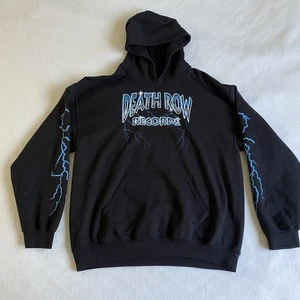 Death Row Records Herren Large Graphic Black Logo Hoodie Lightning - Bild 1 von 8